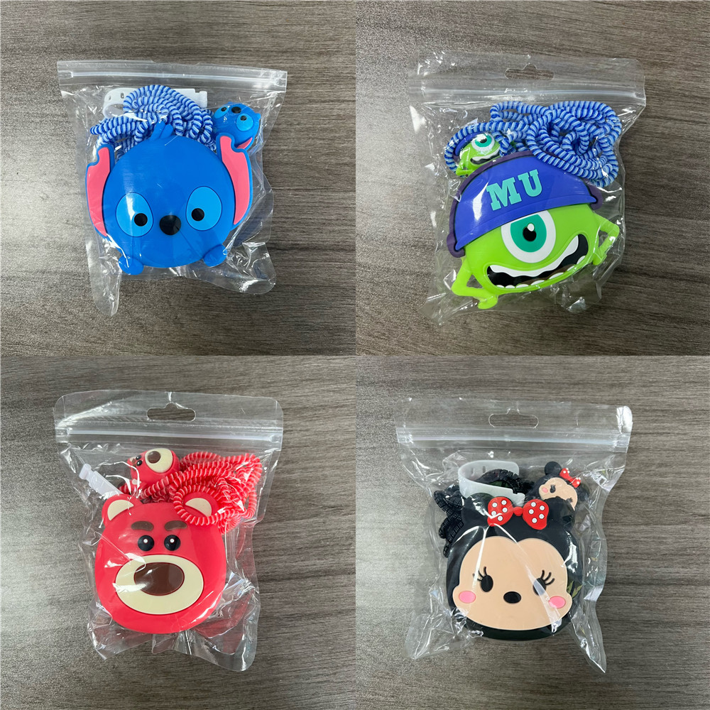 Phone Cases Uk - สายเคเบิลป้องกันลายการ์ตูน3D น่ารัก4ชิ้น/เซ็ตสำหรับปลั๊ก UK สายเคเบิลข้อมูล20W อุปกรณ์เสริมฝาครอบป้องกันเคสโทรศัพท์กันกระแทก