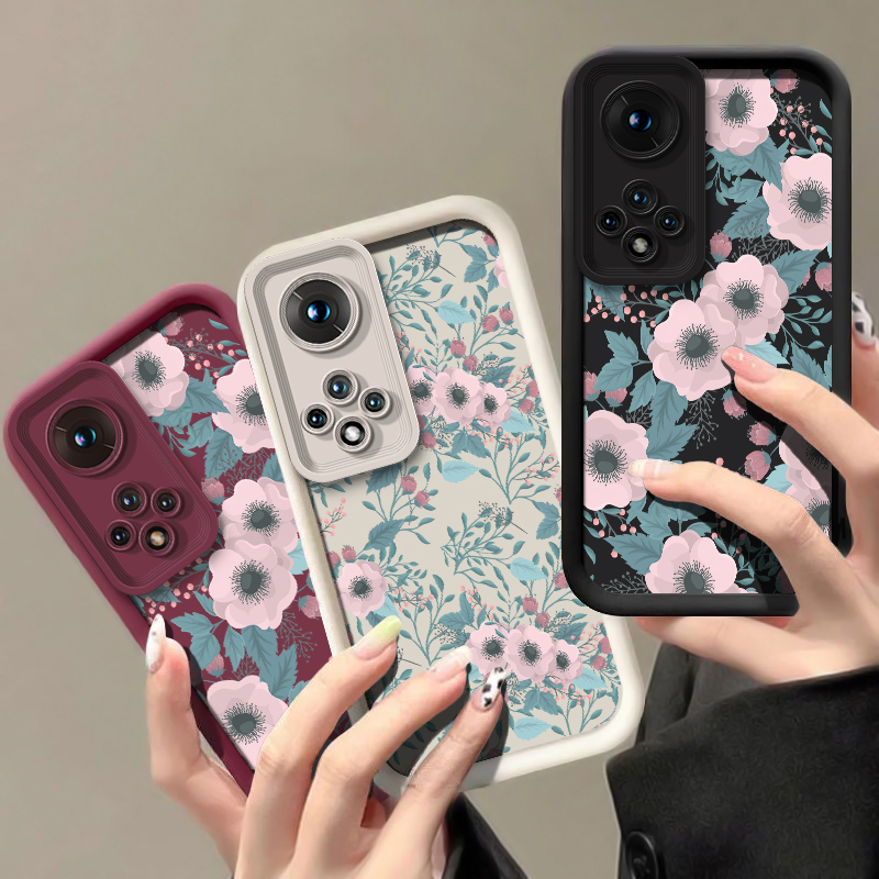 Phone Cases Honor - เคสโทรศัพท์ซิลิโคนลายดอกไม้สำหรับ Huawei Honor 70 50 SE