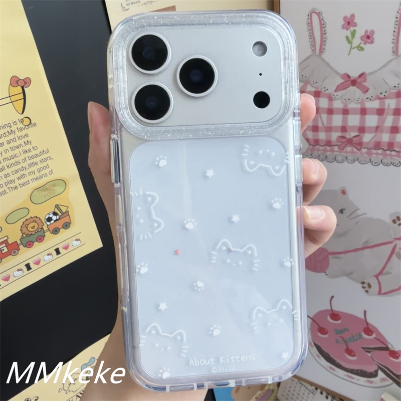 Phone Cases Kawaii - เคสโทรศัพท์ลายอุ้งเท้าแมวน่ารักสไตล์เกาหลี Ins Shining Star Kawaii สำหรับ