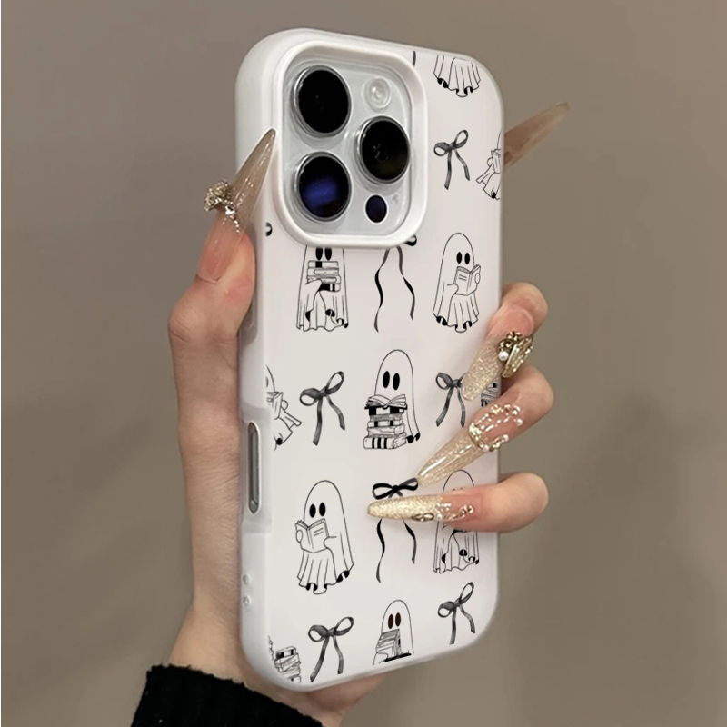 Phone Cases Xr Cute - เคสโทรศัพท์ลายหนังสือผีฮาโลวีนน่ารักสำหรับ iPhone 17 16 14 15