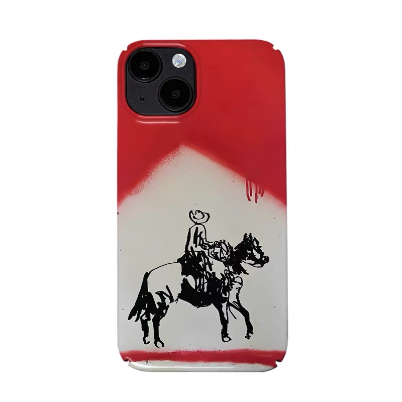 Phone Cases Xr Boys - เคสโทรศัพท์ลายเด็กนักขี่ม้าแดงเกาหลี สำหรับ IPHONE 17 Air 16E