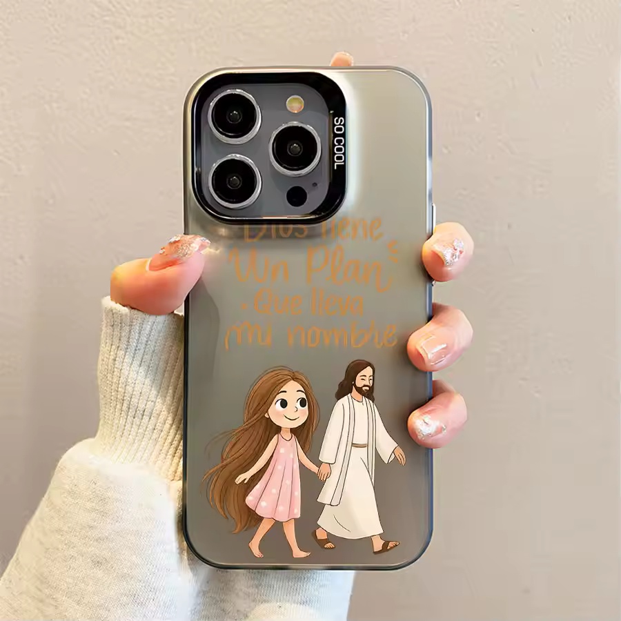 Phone Cases Xr Cute - เคสโทรศัพท์ลายสาวน้อยน่ารักเดินตามพระเจ้า สำหรับ iPhone 17 16 15