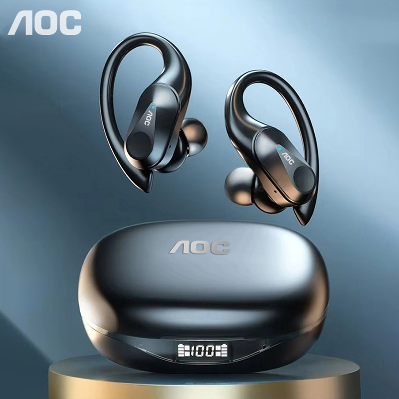 Phone Cases 13 - ช้อยส์ AOC ชุดหูฟังกีฬาไร้สายบลูทูธ 6.0 หูฟังกันน้ำ LED