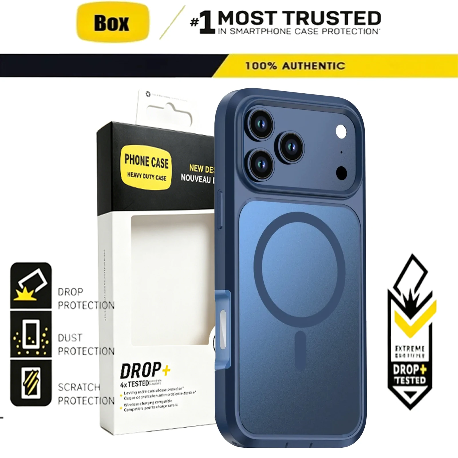 Rugged Armor Case - เคสชาร์จแม่เหล็ก Ott-Box ระดับทหาร ทนทานพิเศษ สำหรับ iPhone