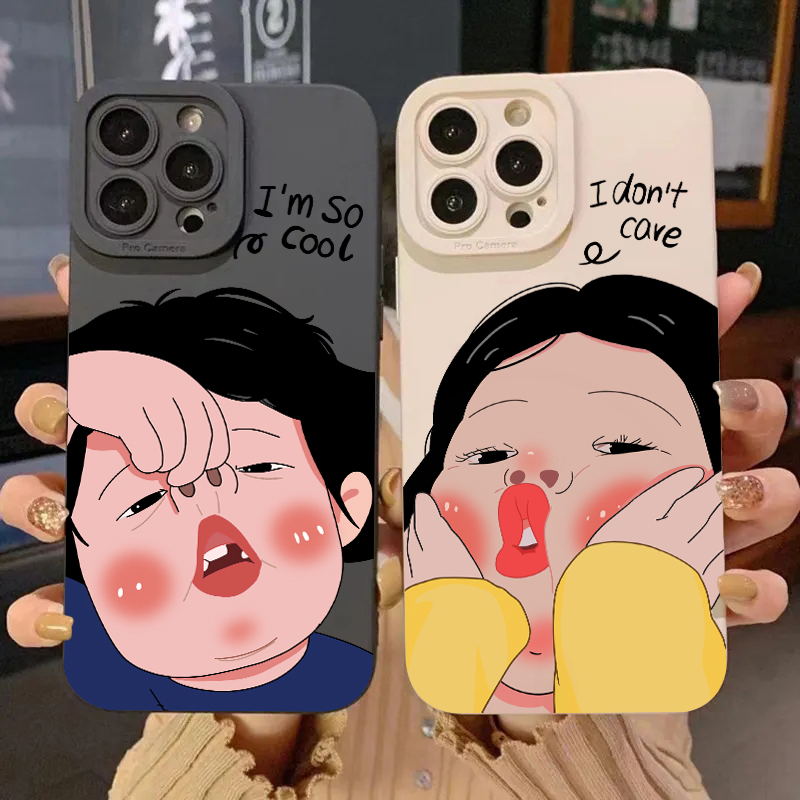 Phone Cases Xr Boys - เคสโทรศัพท์ลายการ์ตูนคู่รักชายหญิงสุดน่ารักสำหรับ iPhone 16 14 Pro 15