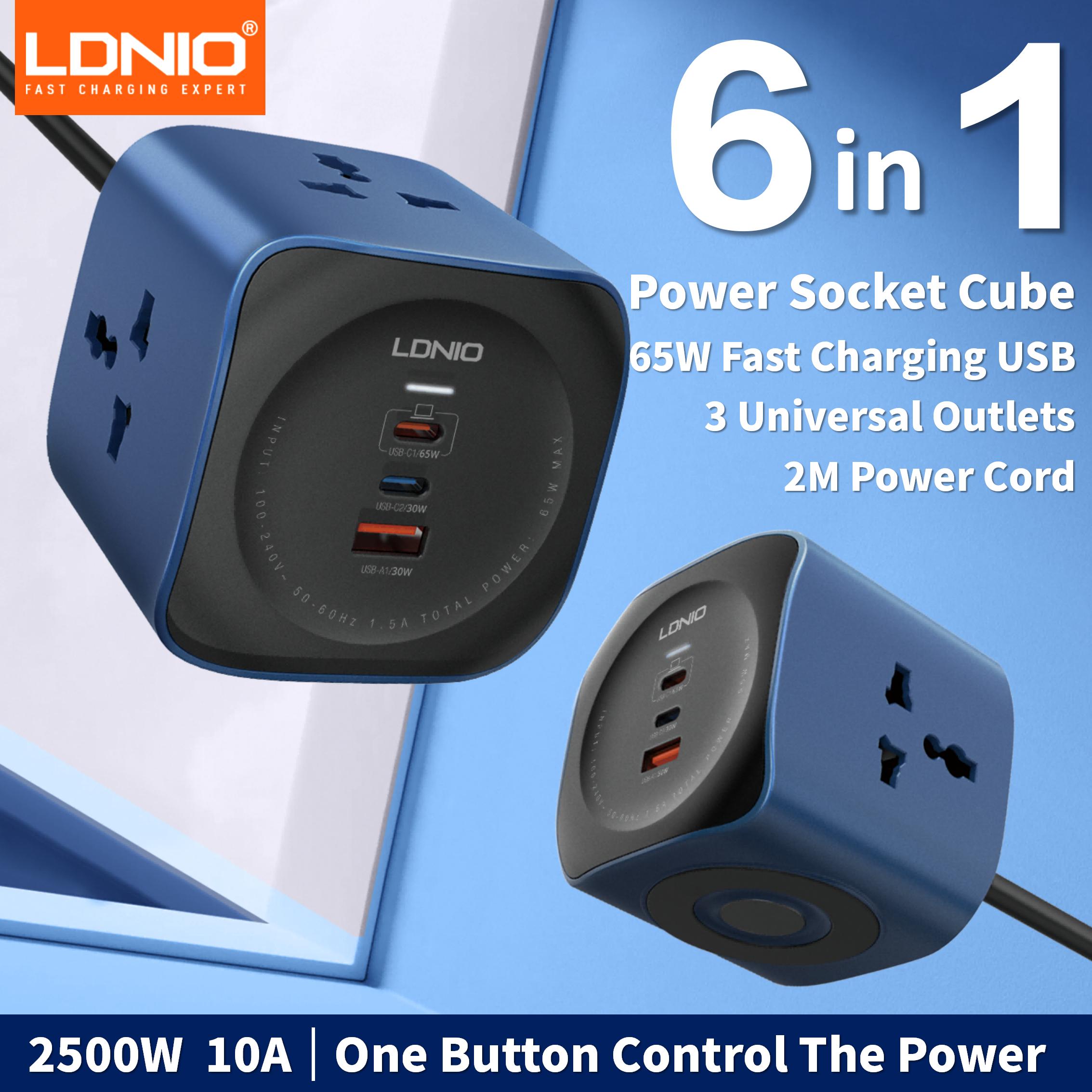 Phone Cases Uk - Cube Power Strip LDNIO 65W สถานีชาร์จ