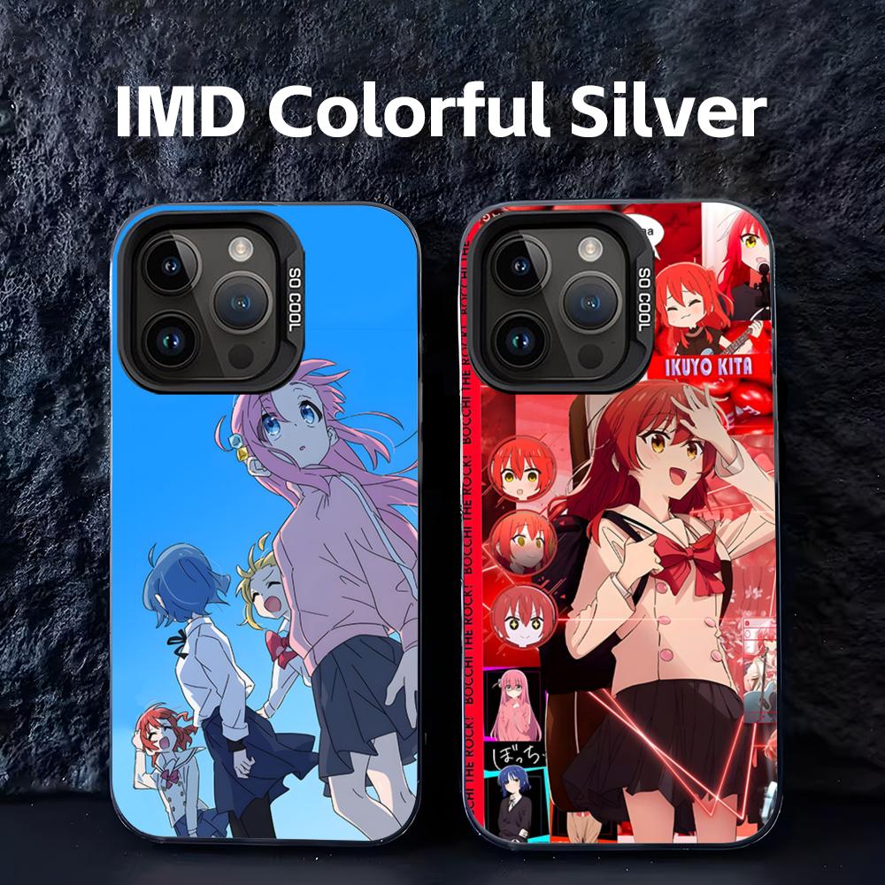 Phone Cases 13 - เคสโทรศัพท์ลายอนิเมะ Cool Bocchi the Rock สีเงินหลากสีแบบ