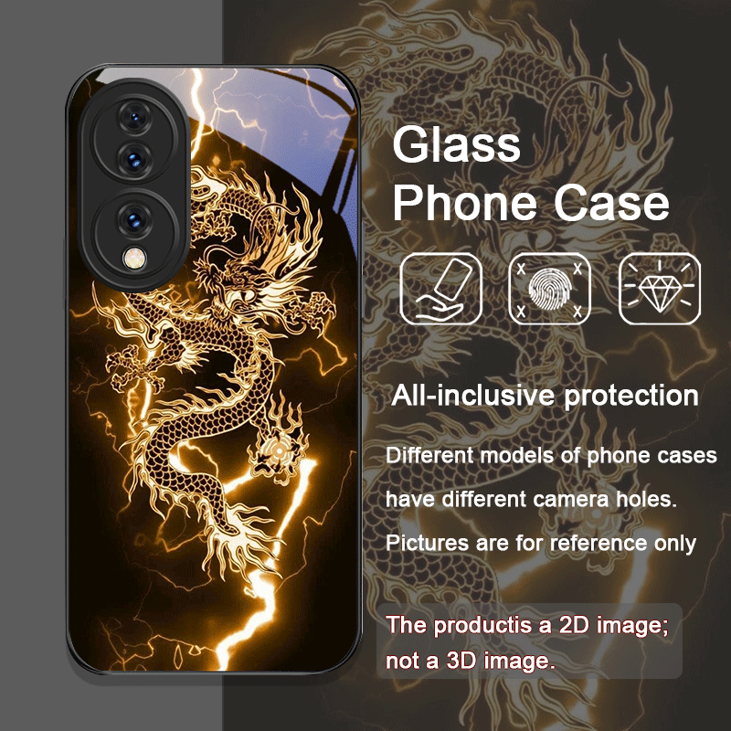 Creative รูปแบบมังกรกระจกนิรภั - Phone Cases Honor บทวิจารณ์และราคา