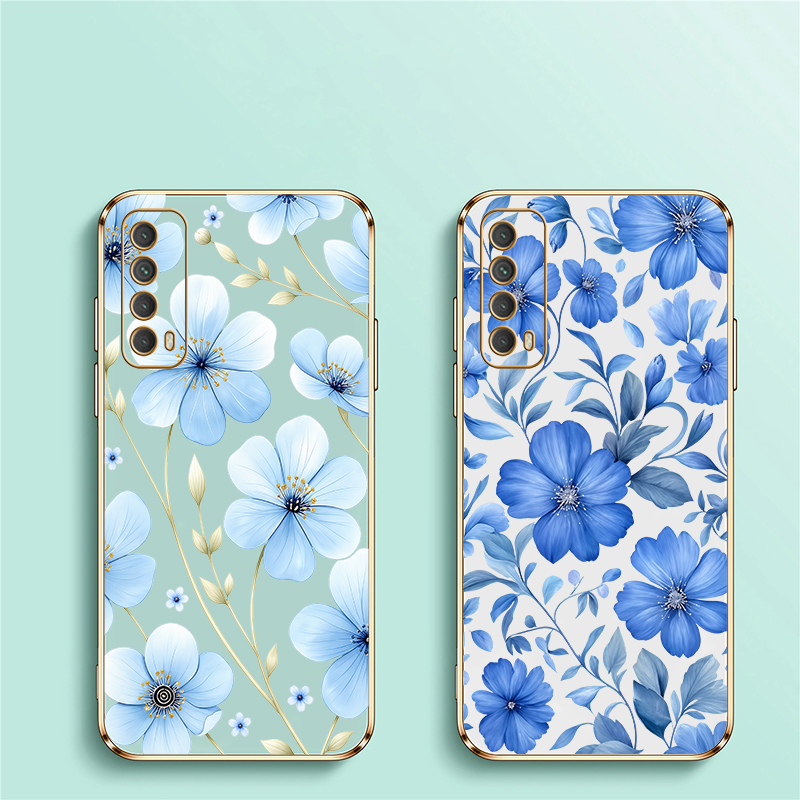 เคสโทรศัพท์ลายดอกไม้สีน้ำสีฟ้า - Phone Cases Honor บทวิจารณ์และราคา