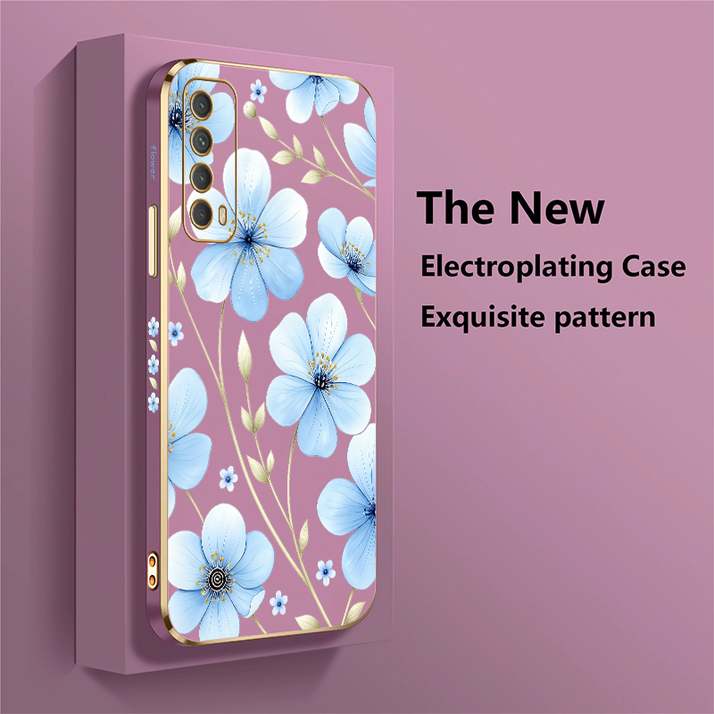 เคสโทรศัพท์ลายดอกไม้สีน้ำสีฟ้า - Phone Cases Honor บทวิจารณ์และราคา