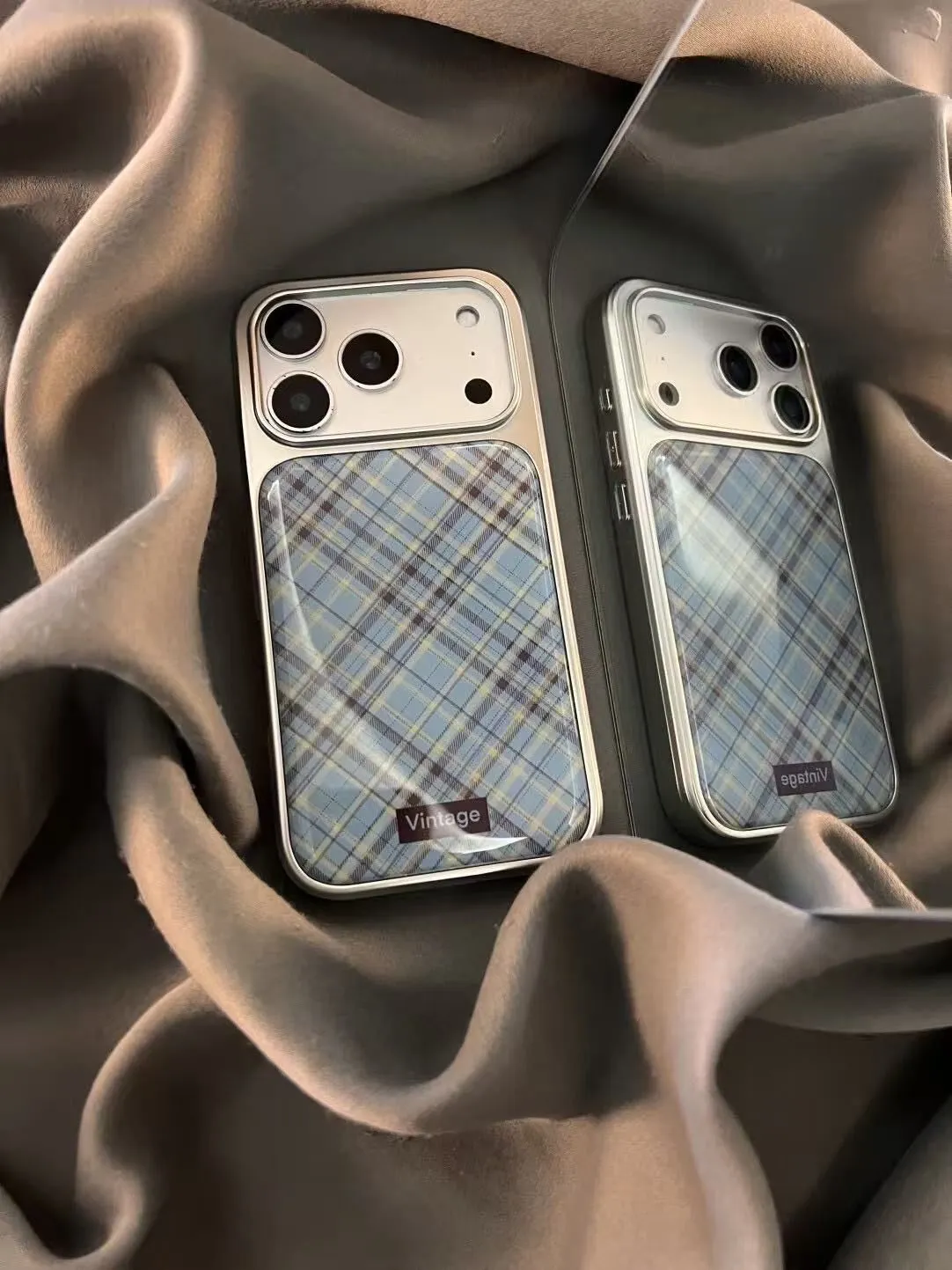 เคสโทรศัพท์ลายตารางสีน้ำเงินน้ - Phone Cases Y2K บทวิจารณ์และราคา