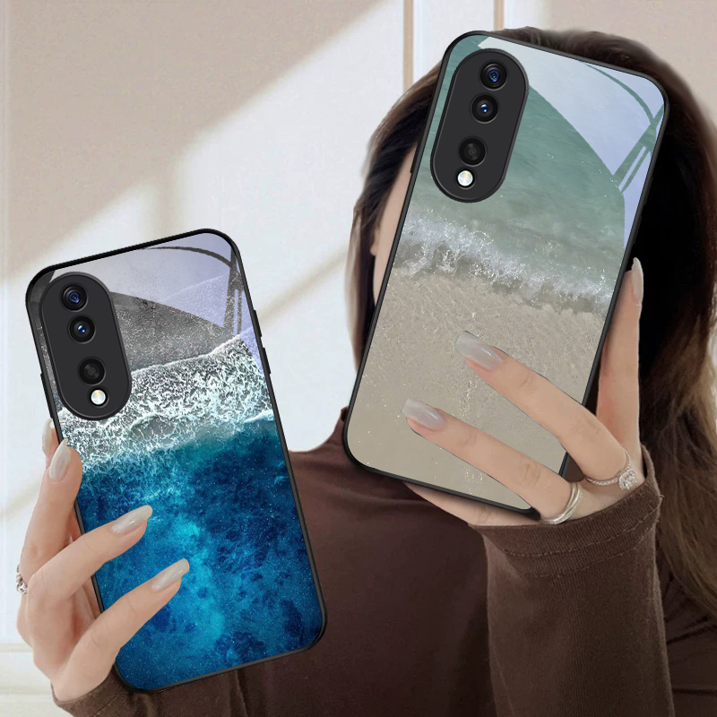 เคสโทรศัพท์แก้วลายคลื่นสีขาวสำ - Phone Cases Honor บทวิจารณ์และราคา