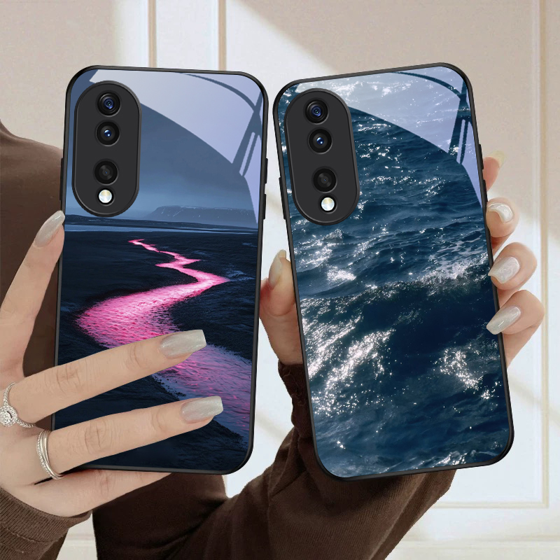 เคสโทรศัพท์แก้วลายคลื่นสีขาวสำ - Phone Cases Honor บทวิจารณ์และราคา