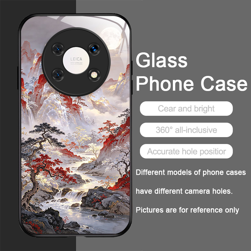 เคสโทรศัพท์กระจกนิรภัยลายภูเขา - Phone Cases Honor บทวิจารณ์และราคา