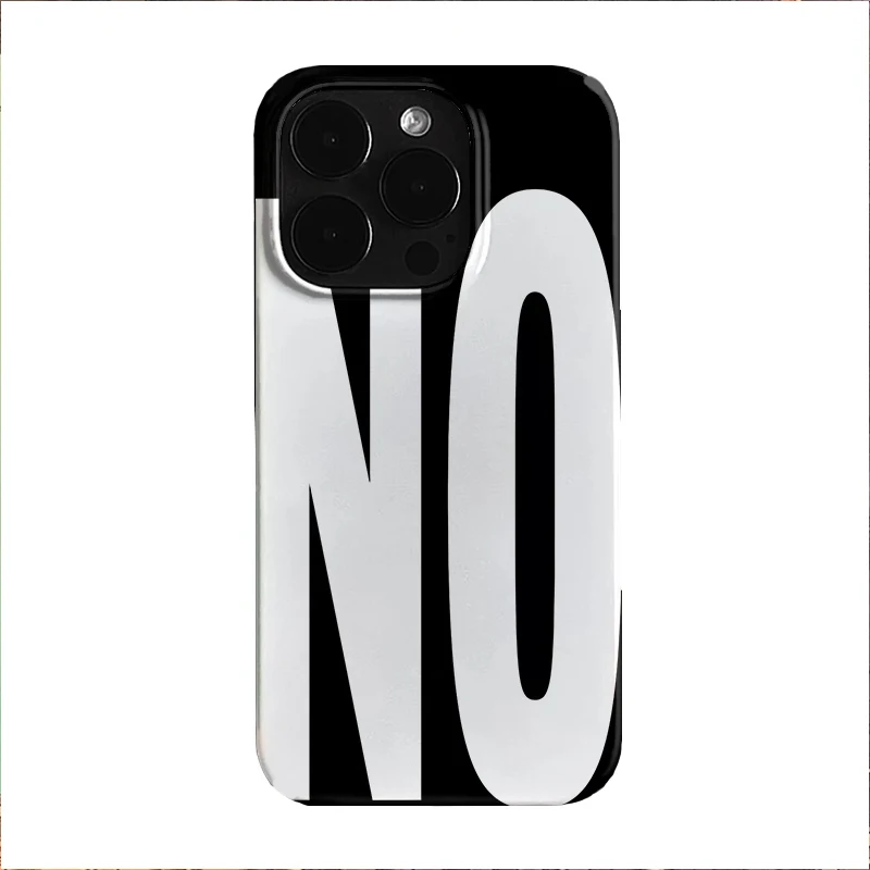 เคสโทรศัพท์ลายตัวอักษรสีดำขาวแ - Phone Cases Y2K บทวิจารณ์และราคา