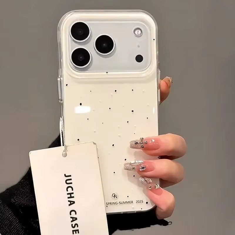 เคสโทรศัพท์ลายจุดสีขาวสไตล์เกา - Phone Cases Y2K บทวิจารณ์และราคา