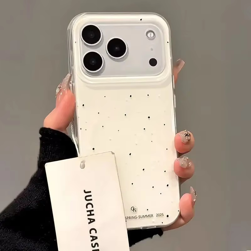 เคสโทรศัพท์ลายจุดสีขาวสไตล์เกา - Phone Cases Y2K บทวิจารณ์และราคา