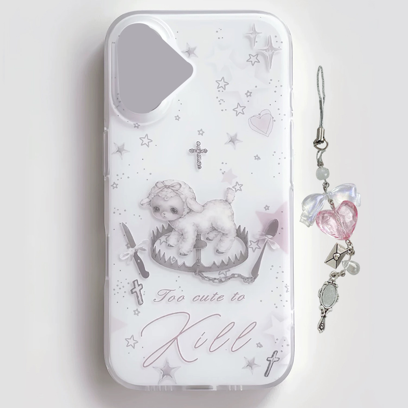 เคสโทรศัพท์ลายการ์ตูนแกะสีชมพู - Phone Cases Kawaii บทวิจารณ์และราคา